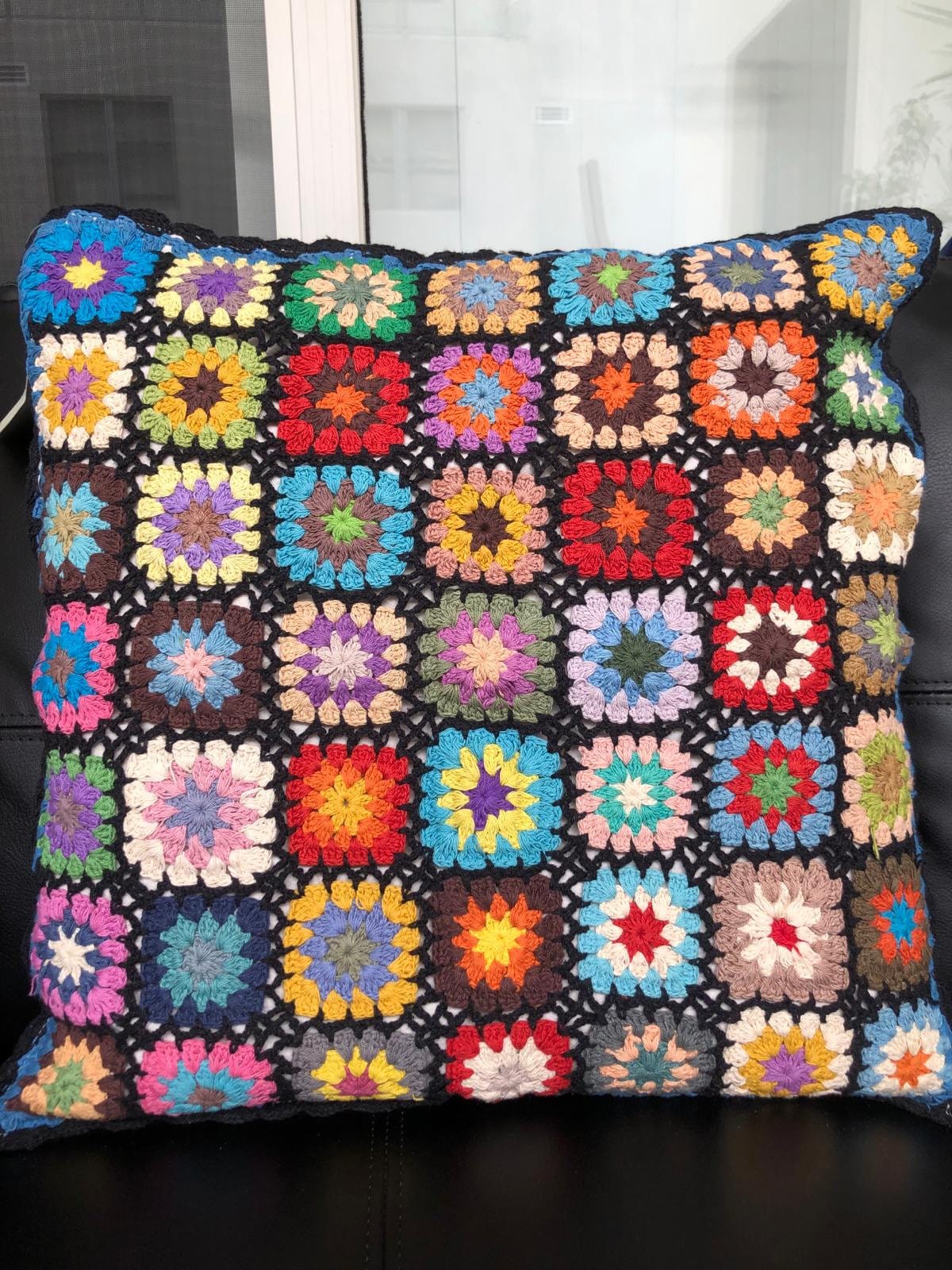 100% Cotton | Hand Crochet | Daisy | Handmade | Cushion Cover | Boho | Vintage | Ethically Made | Granny | Made In Nepal